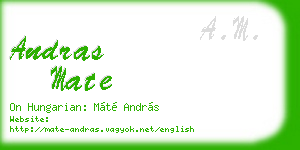 andras mate business card