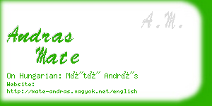 andras mate business card